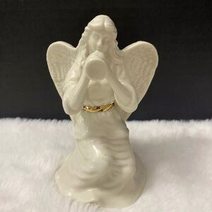 Lenox Angel Wings Kneeling with Horn Porcelain Nativity Figurine